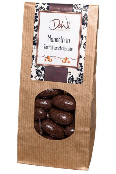 101031-Mandeln in Zartbitterschokolade 150g Tüte - Bild 1