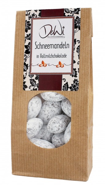 100591-Schneemandeln in Vollmilchschokolade 150g Tüte - Bild 1