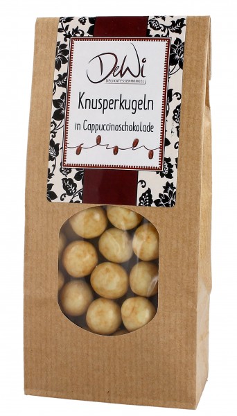 100821-Knusperkugeln in Cappuccinoschokolade 125g Tüte - Bild 1